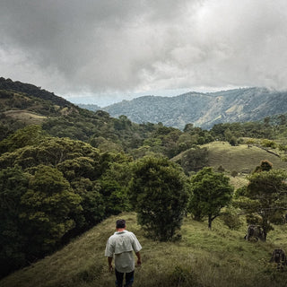 Ratibor Hartmann walking on his farm in Panama