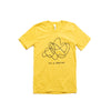 Phil & Sebastian Tee Shirt - Bright Yellow Scribble